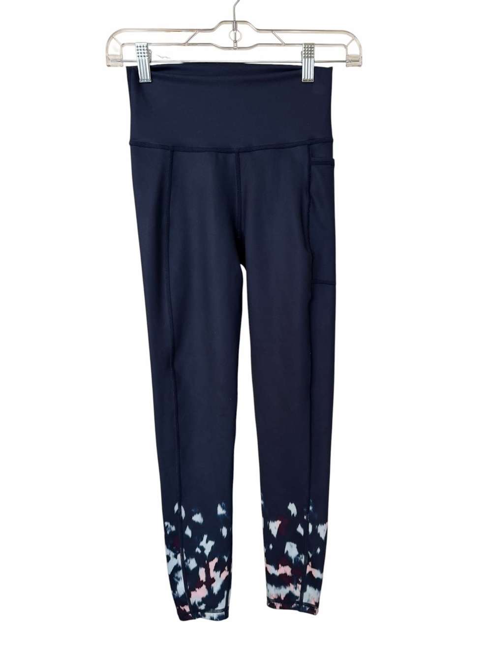 Sweaty Betty Navy Blue Super Sculpt 7/8 Length 24” leggings Pants Size 0 - 2